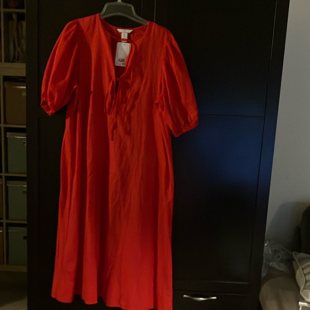 H&M Red Midi Dress